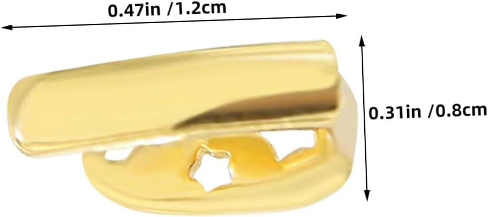 3pcs Metal Teeth Grills Set Hip Hop Style Gold Plated Tooth Jewelry for Adults Cosplay Party Accessories Decor