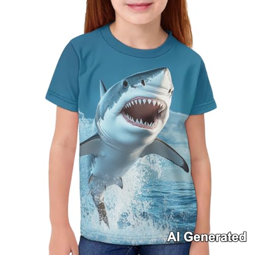 Image of Xhuibop Kids Tshirts Girls Boys 3-16 Years Summer Clothes for Teens Loose Fitting Tops