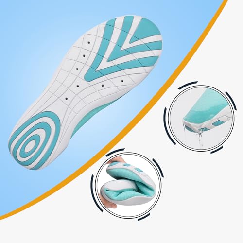 Image of TEOKJ Water Shoes Quick Dry Barefoot Yoga Water Aqua Sport Pool Beach Swim Surf Driving for Women Men
