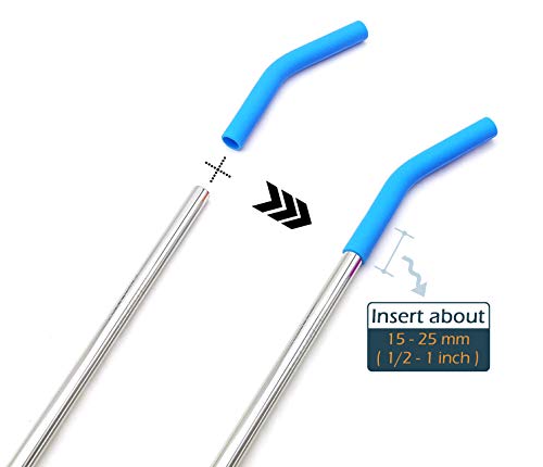 Pitillos reutilizables acero inoxidable 14.5 in, set 4 miniatura 6