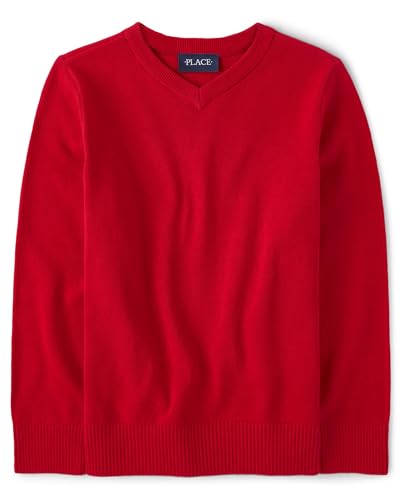 Image of The Children's Place Boys' Long Sleeve V-Neck Pullover Sweater
