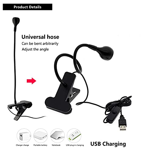 D&eacute;tecteur de tr&eacute;sorerie UV et lampe de bureau clip LED rechargeable - 5