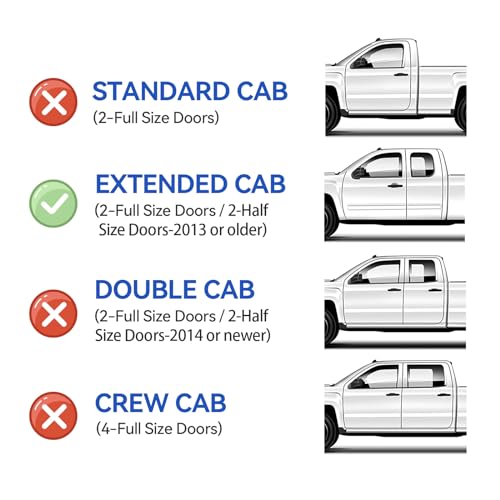 Image of Window Visors Rain Guards Shield for 1995-2004 Toyota Tacoma Access Cab, Out-Channel Window Vent Wind Deflectors Visors Shades for 95-04 Tacoma Extended Cab