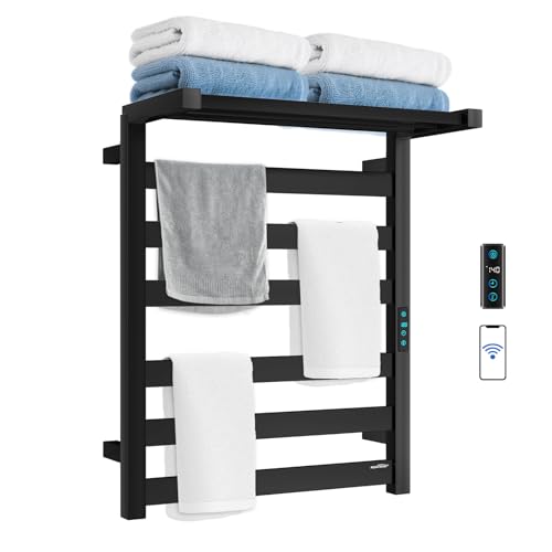 Towel Warmer Rack with WiFi, 6 Bars Large Towel Racks