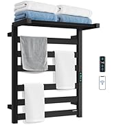 Aquatrend Towel Warmer Rack with WiFi, 6 Bars Large Towel Racks with Temperature & Timing Control...
