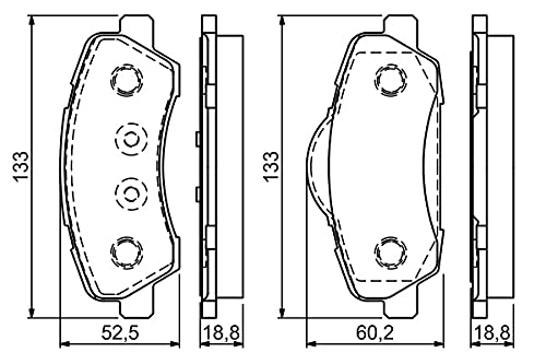 Bosch BP1356 Remblokken - vooras - ECE-R90 gecertificeerd - 1 set van 4 remblokken Bosch BP1356 Remblokken - vooras - ECE-R90 gecertificeerd - 1 set van 4 remblokken