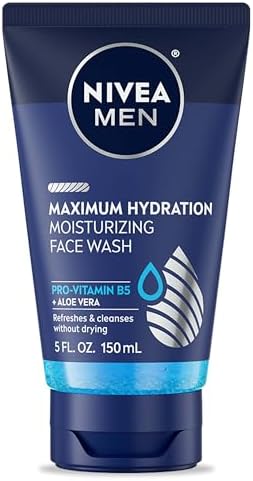 NIVEA MEN Protect & Care Refreshing Face Wash, Men’s Face Cleanser with Pro-Vitamin B5 & Aloe Vera, Moisturizing Men's Face Wash, No Drying Alcohol, Dermatologically-Tested Skin Care, 150mL