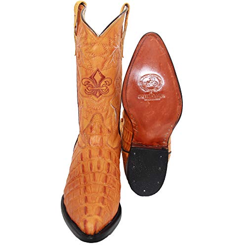 Western Shops Mens Leather Crocodile Alligator Print Western Cowboy Boots2