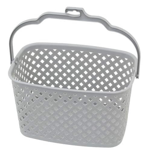 Plastic Washing Line Peg Basket with Hook | Hanging Clothes Peg Holder with Drainage Holes for Indoor and Outdoor Laundry Use - Colour Varies