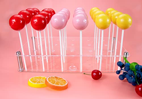Cake Pop Display Stand, 24 Hole Clear Acrylic Lollipop Holder Weddings Baby Showers Birthday Parties Anniversaries Halloween Candy Decorative (24 Hole) #TOP5