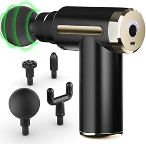 Cotsoco Mini Massagepistole – Muskel Percussion Massagegerät mit 4 Massageköpfen, leise & tragbar, Tiefengewebe-Massage Gun für Rücken, Beine, Schultern & Nacken – Geschenk für Sport & Zuhause