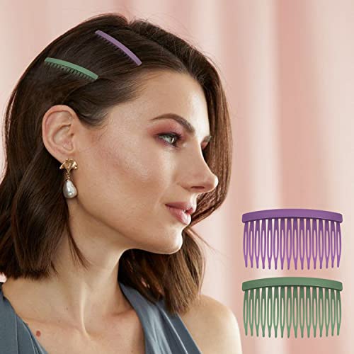 Mary Lavender Side Hair Comb For Women Hold Bangs Hair Twist Comb French Twist Hair Pin Clips Hair Accessories Decorative Comb For Women Kids Girls 10Pcs #TOP4