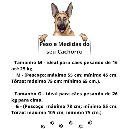 Coleira pet resistente para cachorro + guia peitoral de cão husky (MARROM,G)