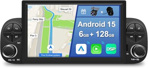 【CarPlay-Android Auto-DSP integrati】Apple CarPlay e Android Auto integrati. Consente agli utenti di effettuare chiamate con Siri e di ascoltare musica. con DSP integrato e amplificatore TDA7851 da 4 x 50W. L'equalizzatore a 64 bande si adatta ai tuoi gusti e offre una qualità del suono superiore, dotato di: 1. Telecamera posteriore a 4 LED, risolve il problema della visione ostruita di notte, 2. Microfono esterno, goditi una comunicazione più chiara in auto