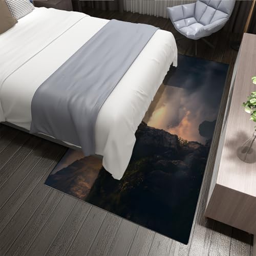 Tapis de Cliff Landscape grand tapis lavable chic de salon