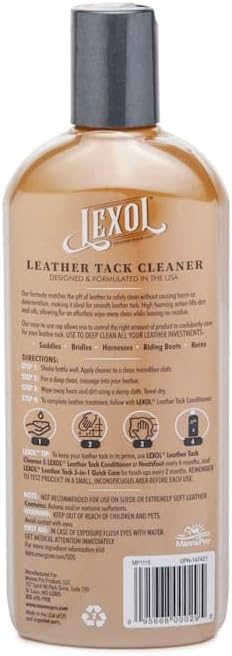 Lexol Leather Cleaner, for use on Apparel, Furniture, Auto Interiors, Shoes, Bags