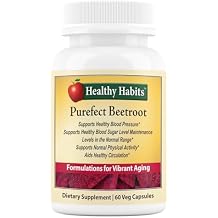 Healthy Habits Purefect Beetroot - Organic Beetroot Powder Bottle 60 Veg Capsules