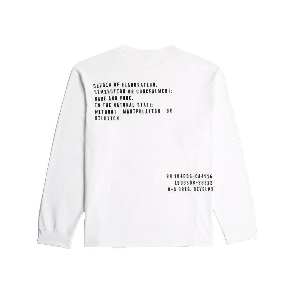 G-Star Back Embro Text Loose R T LS Camiseta Hombre