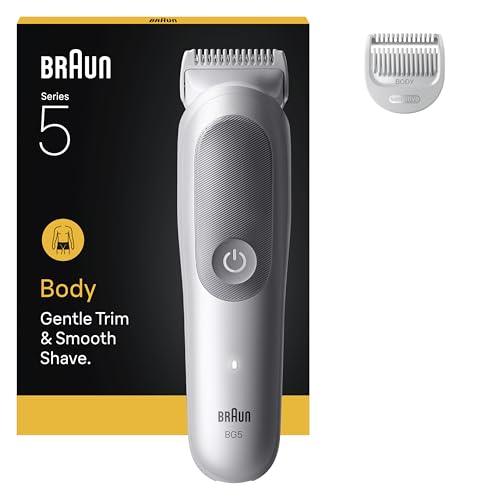 Braun Cortacésped para el cuerpo Series 5, + 2 herramientas de afeitado, con cuchilla SkinGuard, autonomía de 100 min, suave para zonas sensibles, cortar, afeitarse sus pelos con accesorios,