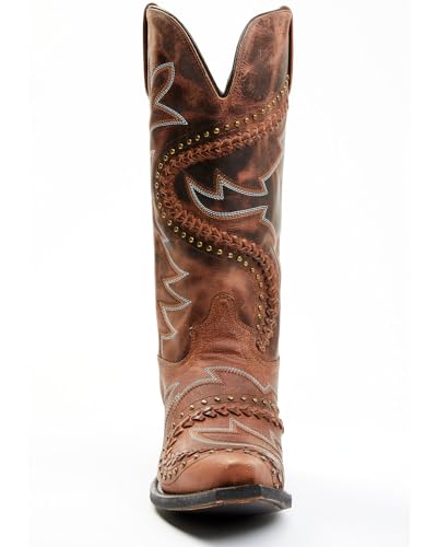 Laredo Tan Twistz Women's 12 inch Snip Toe Western Boots 523904
