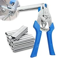 Wurstclipper Zange, Zaunzange mit 600 M-Clips Rapid Zaunzange Befestigung von dünner Drahtgeflechten Zaunzange für Matratzen Auto Kissen Zäune Pet Käfige