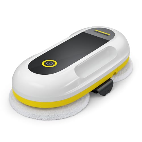 Kärcher Robot limpiacristales RCW 2 Extra+, Limpieza automática de Ventanas, con Cable de Seguridad y batería de Emergencia, 3 min/m², depósito: 70 ml, Cable: 5 m, 6 Pares de Fundas de Limpieza