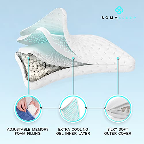 Adjustable Side Sleeper Pillow For Neck And Shoulder Pain Relief - Cooling Gel Memory Foam Pillow - Curved Pillow For Side And Back Sleepers– Bed Pillow For Sleeping - Adjustable Memory Foam Pillow #TOP2