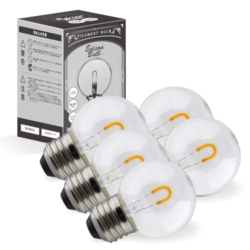 �y5�Z�b�g�zE26 ������Ή� �G�W�\���o���u LED�d�� �V���O�� (�~�jGLOBE�N���A) 2400K 70lm 1�{�� ���d�� �Â� �d���F ���g��