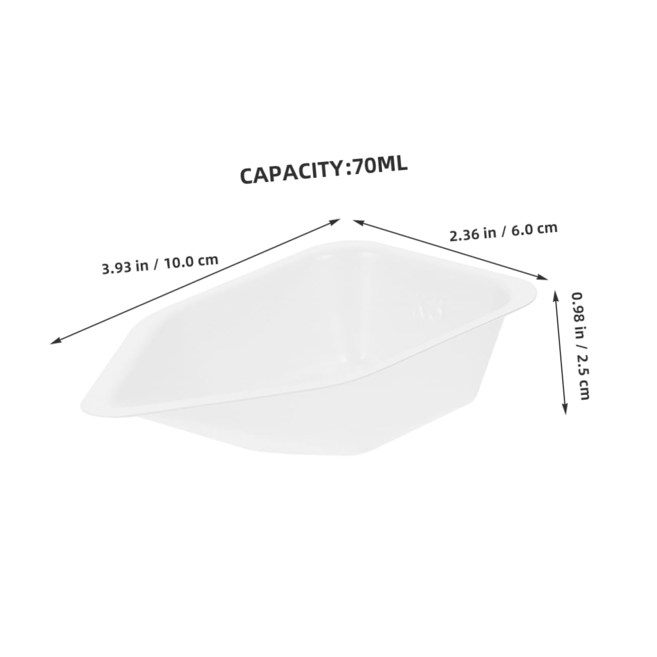 HEALLILY 10pcs Small Plastic Weighing Boats Lab Scale Trays Grams Scale Pan Milligram for Powders Kitchen Baking Dishes
