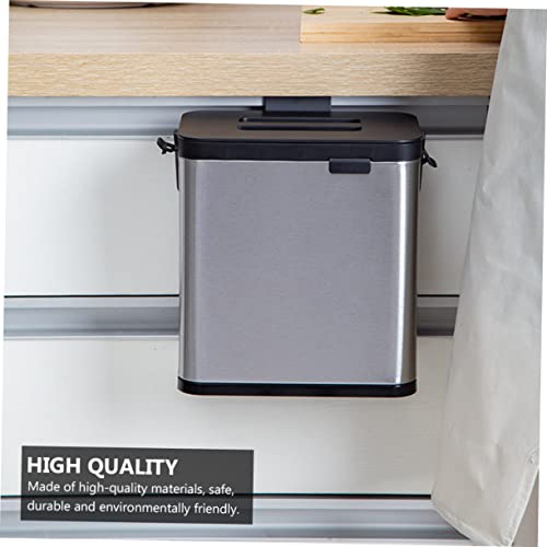 Caneca de basura rectangular para colgar de pared miniatura 5