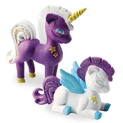 AMAV Toys Mythical Horses Painting Craft Activity Kit - DIY Make Your Own Winged-Horse Pegasus & Unicorn Paint Using Acrylic Paints (Unicorn & Pegasus 1)