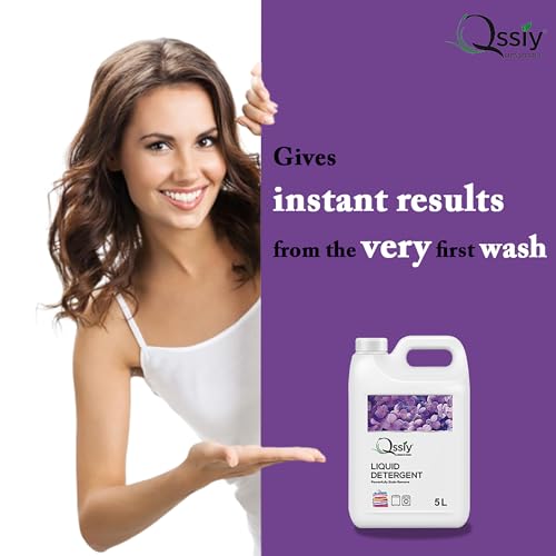 Image of Qssiy Liquid Laundry Detergent 10L Can, Lavender, Concentrated Stain Remover for Hand & Machine Wash (Front /Top Load, HE)