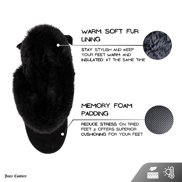 Juicy Couture Girls Winter Boots Warm Insulated Fashion Booties Mid Calf Outdoor Snow Boot for Toddler/Little Kid/Big Kid3