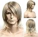 SureWells Medium style Straight Men Wig,Golden Blonde color
