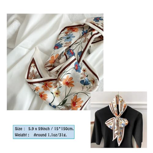Livrerpi Silk Feeling Head Scarf Fashion Satin Hair Scarf Square Long Scarves for Women Gifts2