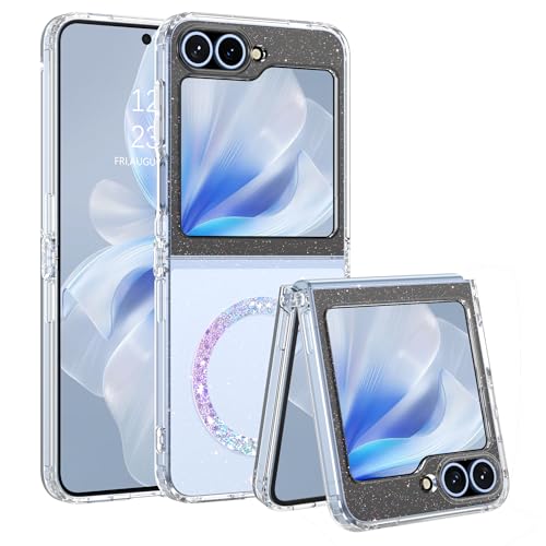 YINLAI Samsung Z Flip7 6.9�C���` ��p �P�[�X �J�o�[ ���� �O���b�^�[ �N���A�b�ϏՌ��EMagsafe�E�}�O�Z�[�t�Ή��E�}�O�l�b�g���b���C�����X�[�d�E�ČRMIL�K�i�b���΂ݖh�~�E�������E�������E�L���L���E���炫��E�u�����u�����E
