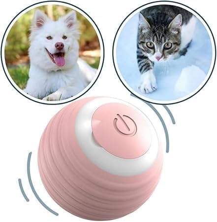 Brinquedo Inteligente para Pets (Cães e Gatos) Bola Giratória Interativa Ideal para Diversão USB (Co
