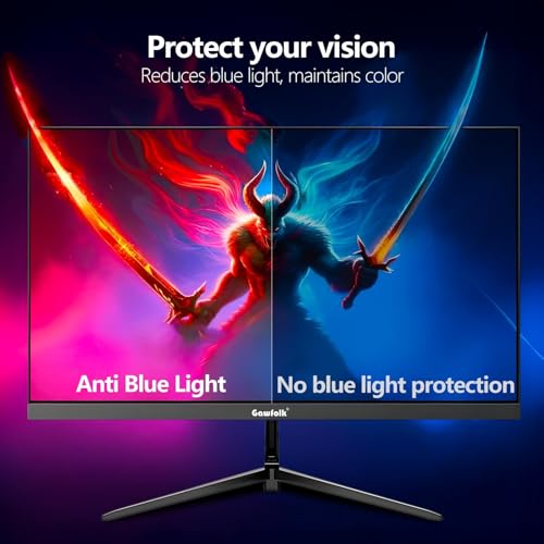 Gawfolk Gaming Monitor 27 Zoll QHD, 2K IPS PC Bildschirm 120Hz, 2560×1440P, FreeSync, HDMI, DisplayPort, VESA 75 * 75mm, Schwarz 6