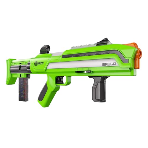 Siren Blasters Maulr Ultra Long Range Foam Dart Blaster, Pump-Action Multi-Shot, 200 Ft Range, 220 FPS, Adjustable Fire Power (Control Speed and Distance), 10-Dart Magazine, Outdoor Games, Ages 14+