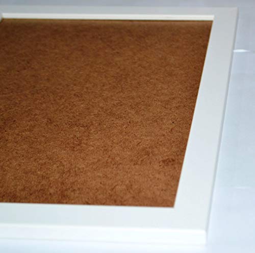 Moldura Quadro A4 (21x30) Em Madeira Com Vidro (Branco)