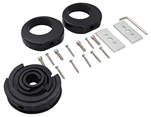 Image of Rockville MAC525B Bundle: 5.25 in Marine Wakeboard Tower Speaker Pod Enclosures Pair, MacSwivelB 360 Degree Swivel Clamp Mounts Pair, Waterproof Aluminum, Black, 2-Items