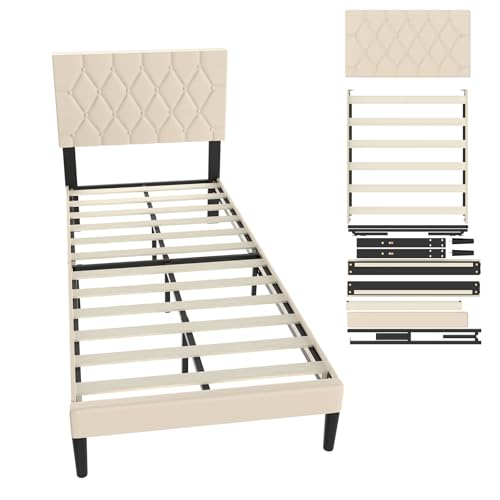 UISEBRT Cama Tapizada 90 x 200 cm: Marco