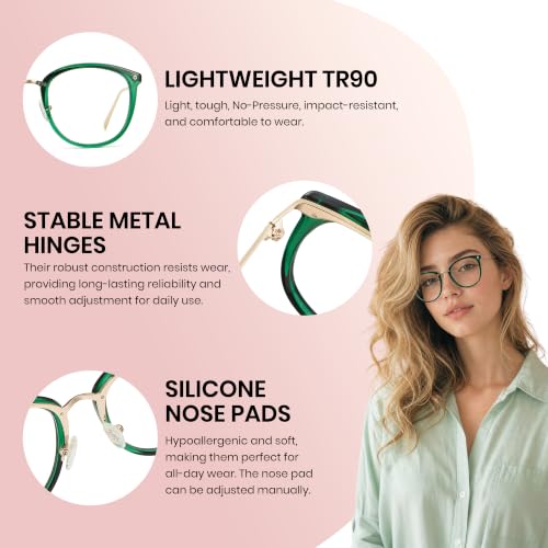 Image of Cyxus Blue Light Glasses for Woman, Lightweight Computer Glasses 8169