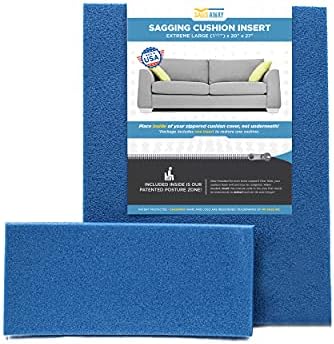 SagsAway Regular 1.5in Thick Cushion Insert and .5in Posture Zone for Support of 1 Saggy Seat. Military Grade Foam to Add Thickness and Delay Replacing Sofa, Measure for Size to Fit Inside Cover