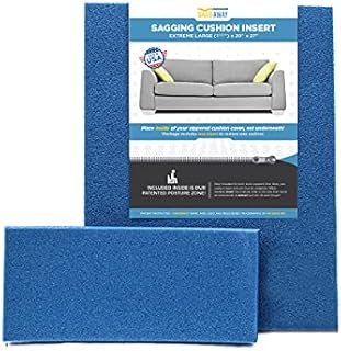 SagsAway Regular 1.5in Thick Cushion Insert and .5in Posture Zone for Support of 1 Saggy Seat. Military Grade Foam to Add Thickness and Delay Replacing Sofa, Measure for Size to Fit Inside Cover