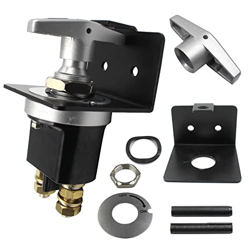 Battery Disconnect Switch With Lockout Plate Fits Negative Battery Doctor Replace 20247, 12V-36V Battery Kill Switch Fixed Handle Isolator For Car, Auto, Rv And Boat, Waterproof #TOP4