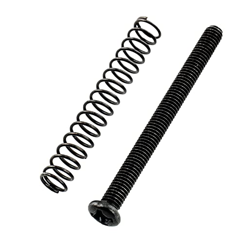 Musiclily Pro Metric M3X35mm Steel Saddle Intonation Screws and Springs Set for Imported Electric Guitar Bass Bridge Black (Set of 6) - Image 4
