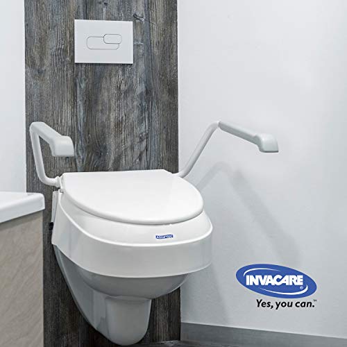Invacare Aquatec 900 Toiletverhoging met deksel, verhoogde toiletbril voor ouderen, wit, verhoogt de zitting met 100 mm - Image 5