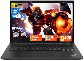 Lenovo T14s Gen2 Thinkpad Laptop, 14in FHD (1920x1080) Business Netbook, 11th Gen Core i5-1145G7 Processor, 16GB RAM, 512GB SSD, Thinkpad T14S Windows 11 Pro (Renewed)