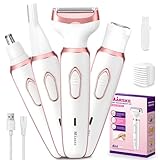 DAQI Depiladora Electrica Mujer, 4 En 1 Rasuradora Mujer Portátil Sin Dolor, Afeitadora Femenina USB Recargable,...
